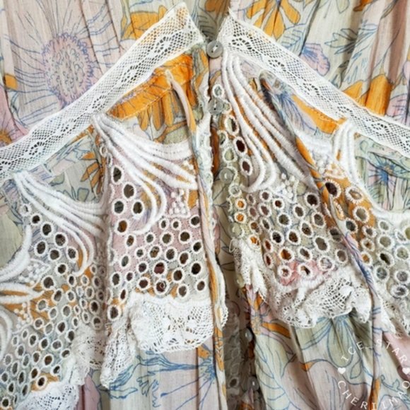 !!RARE!! Free People Field of Dreams Maxi Dress Kimono - Picture 4 of 7